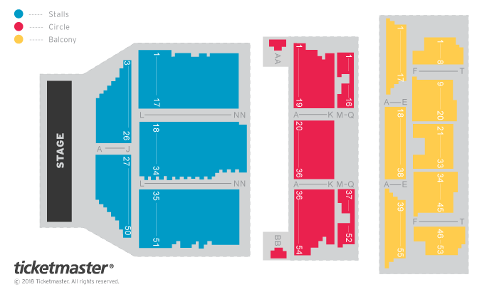 The Proclaimers Seating Plan at Edinburgh Playhouse