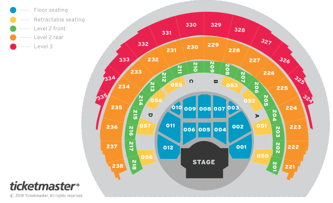 Take That Seating Plan - OVO Hydro