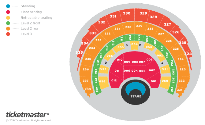 Olly Murs Seating Plan - OVO Hydro