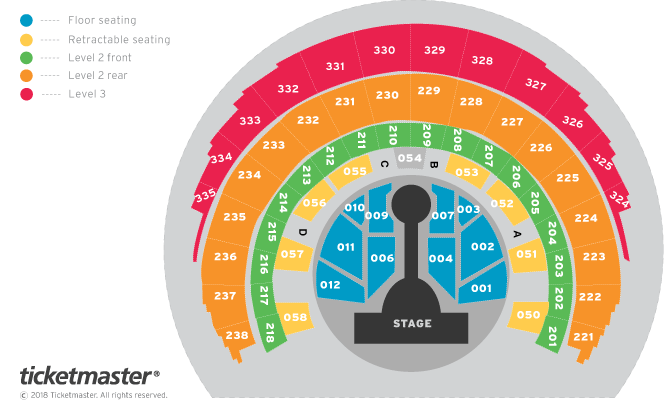Michael Bublé Seating Plan at OVO Hydro