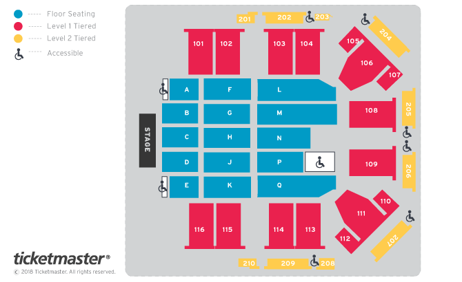 Rod Stewart Seating Plan at P&J Live Arena