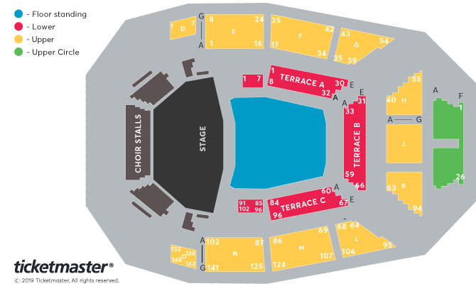 Adam Ant - 2019 Uk Tour Friend or Foe Seating Plan at Concert Hall Glasgow