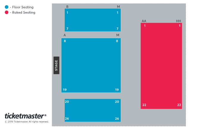 Ovation Hall Seating Chart