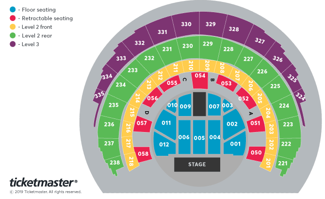 Country To Country 2022 - Sunday Seating Plan at OVO Hydro