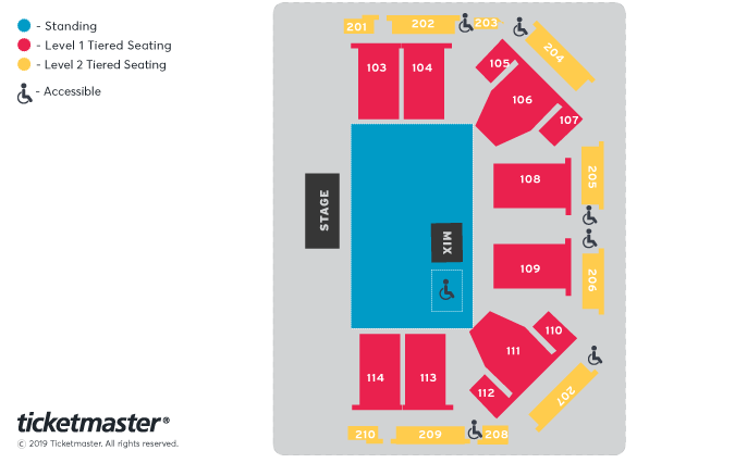 The Script Greatest Hits Seating Plan at P&J Live Arena