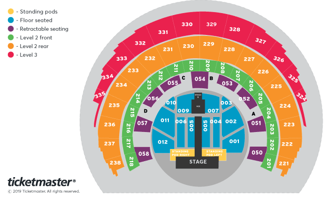 Harry Styles - Love On Tour Seating Plan at OVO Hydro