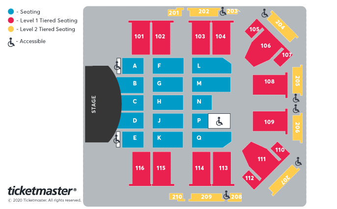 Gary Barlow Seating Plan at P&J Live Arena