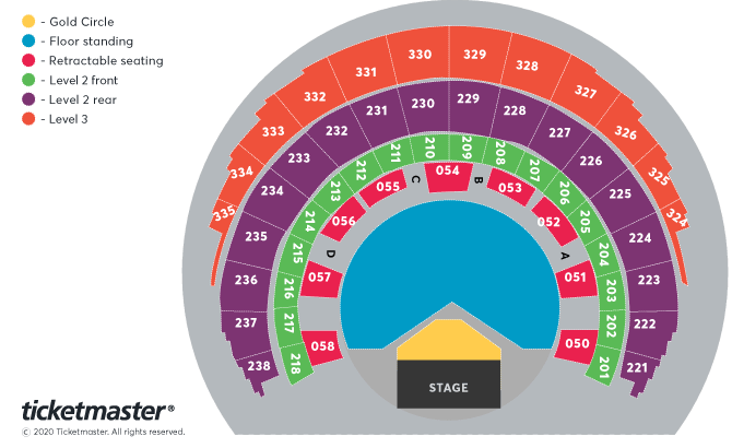The Lumineers: Tour 2022 Seating Plan at OVO Hydro