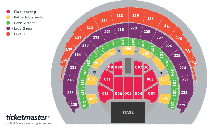 Westlife - The Wild Dreams Tour Seating Plan at OVO Hydro