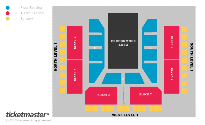 The Giants Live Open Seating Plan at Motorpoint Arena Cardiff