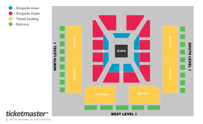 Boxxer presents Sky Sports Fight Night: Cardiff Seating Plan at Motorpoint Arena Cardiff