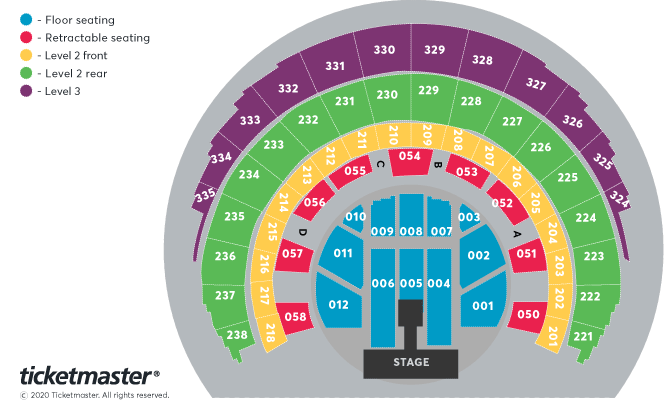 Brad Paisley Seating Plan at OVO Hydro