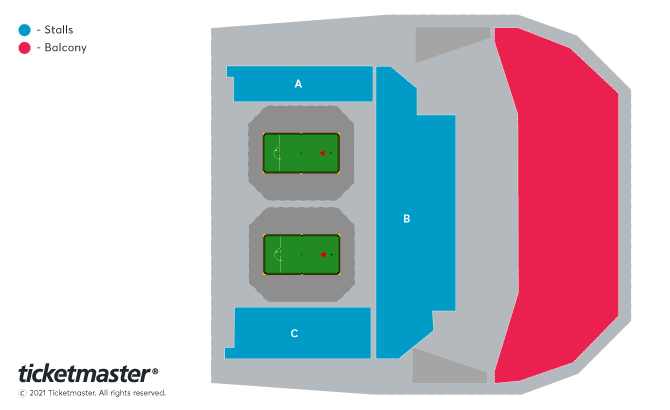 2022 Uk Snooker Championship - Quarter Final Afternoon Seating Plan at York Barbican