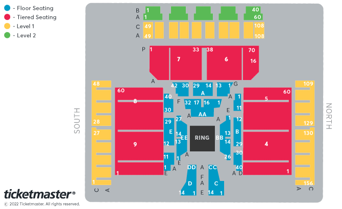 Rakhimov V Cordina Seating Plan at Motorpoint Arena Cardiff