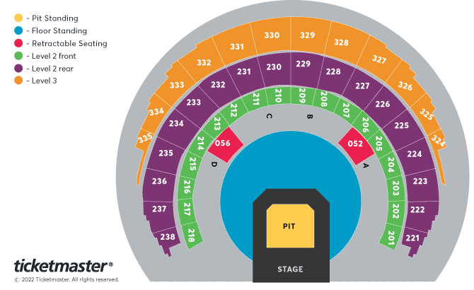 Panic! At The Disco Seating Plan at OVO Hydro