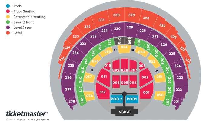 The Vamps - Greatest Hits Tour Seating Plan at OVO Hydro