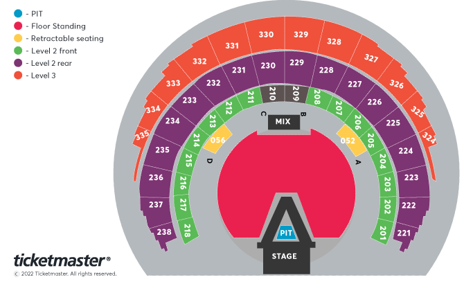 Volbeat - Servant of the Road Tour Seating Plan at OVO Hydro