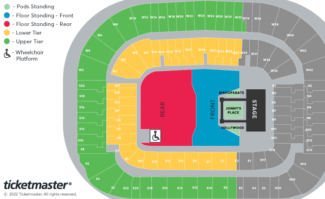 Harry Styles: Love On Tour 2023 Seating Plan at Murrayfield
