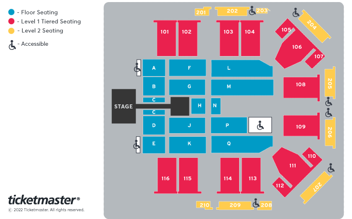 Status Quo & very special guest Shakin' Stevens Seating Plan at P&J Live Arena
