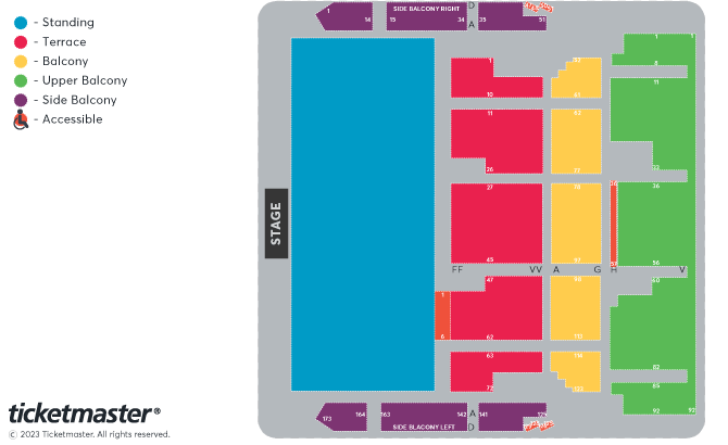 Madness Seating Plan at Bournemouth International Centre
