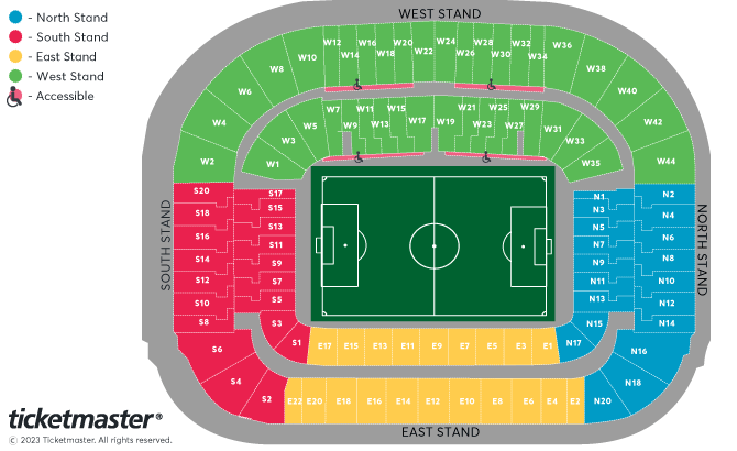 Manchester United v Rangers F.C Seating Plan at Murrayfield