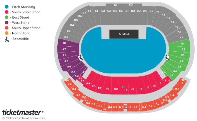 Foo Fighters - EVERYTHING OR NOTHING AT ALL UK TOUR Seating Plan at Hampden Park