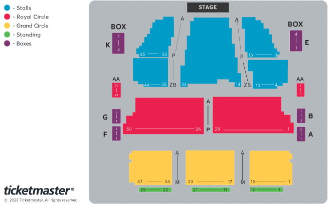 Ben Elton - Authentic Stupidity Seating Plan at Lyceum Theatre London