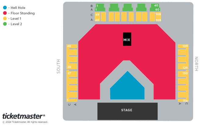 Bullet For My Valentine & Trivium The Poisoned Ascendancy UK Tour 2025 Seating Plan at Motorpoint Arena Cardiff