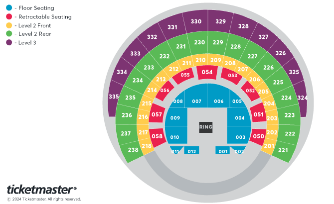 Queensberry Promotions Seating Plan at OVO Hydro
