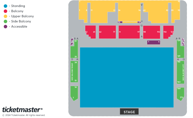 Crowded House Seating Plan at Bournemouth International Centre