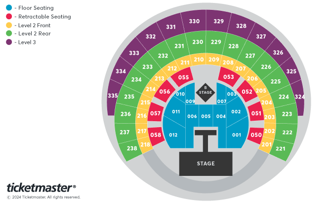 Kylie - The Tension Tour Seating Plan - OVO Hydro