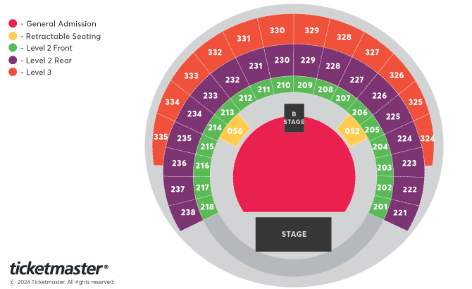 OneRepublic Seating Plan at OVO Hydro