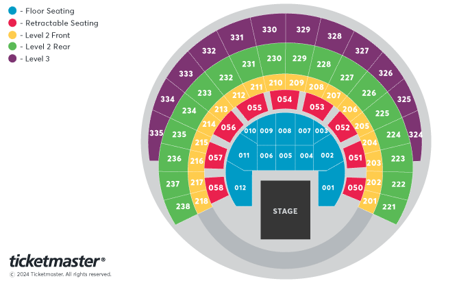 Cirque Wicked Wizard of Oz Seating Plan at OVO Hydro