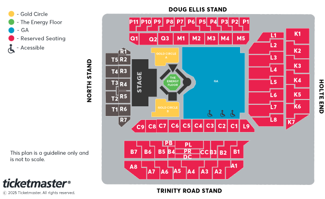 Grand National Tour: Kendrick Lamar and SZA Seating Plan at Villa Park