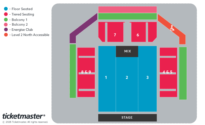 Paul Smith - Energise Club Lounge Seating Plan at Motorpoint Arena Cardiff