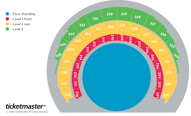 Sonny Fodera Seating Plan at OVO Hydro