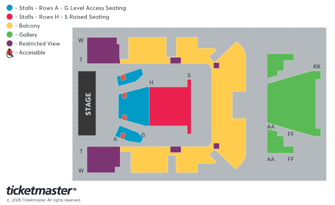 Seat map - Paisley Town Hall