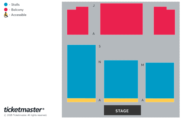 Venue seating chart for Wet Wet Wet for reference only