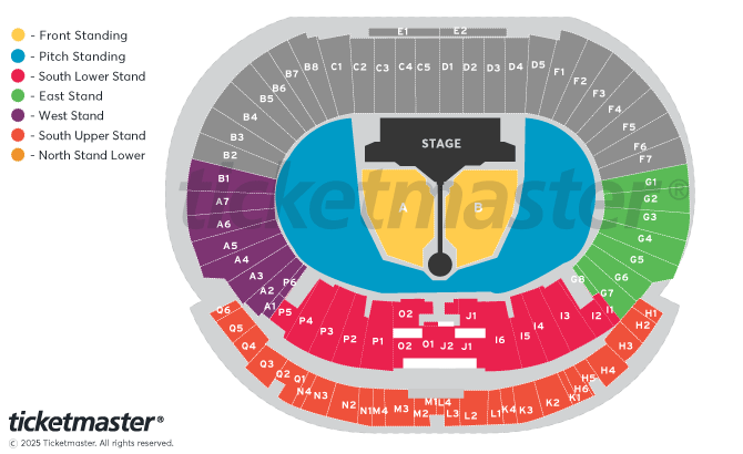TAKE THAT - THE CIRCUS LIVE - Summer 2026 Seating Plan at Hampden Park