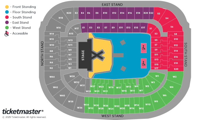 Luke Combs - My Kinda Saturday Night Tour Seating Plan at Murrayfield