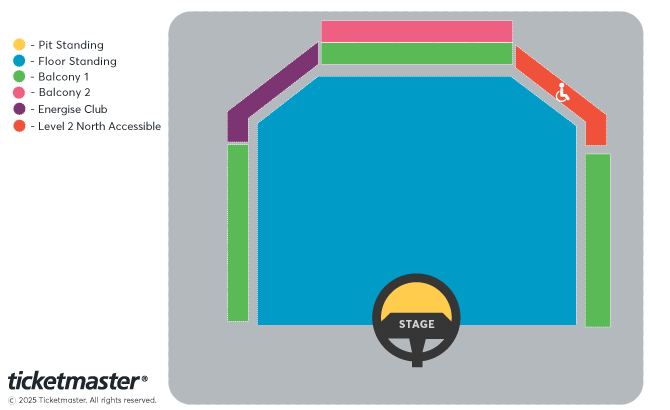 5 Seconds of Summer Seating Plan at Motorpoint Arena Cardiff