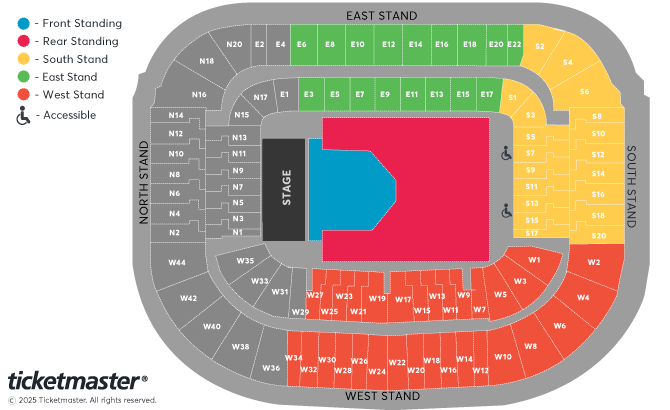 Zach Bryan - With Heaven On Tour Seating Plan at Murrayfield