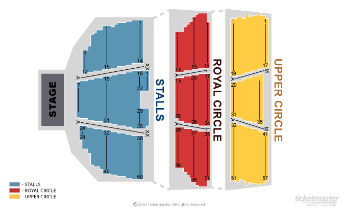 Chris Isaak Seating Plan at London Palladium