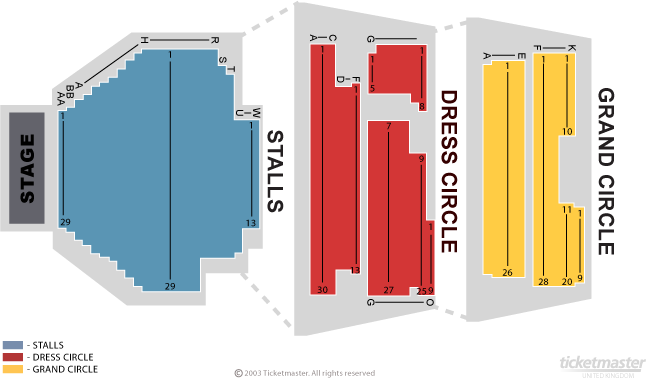 Venue seating chart for Mark Hoppus for reference only