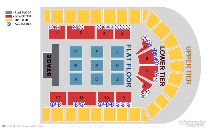 Genesis Seating Plan at Utilita Arena Birmingham