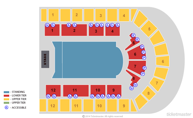Madness Seating Plan at Utilita Arena Birmingham