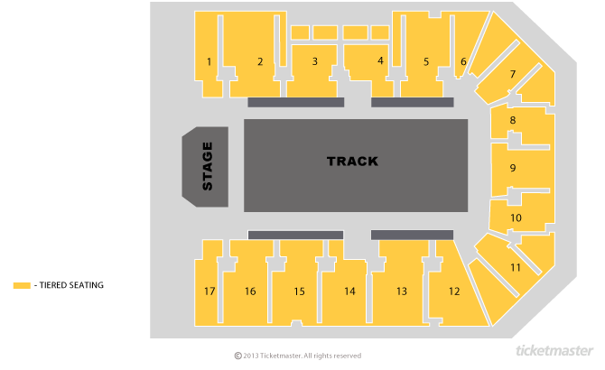 Arenacross 2020 Seating Plan at Resorts World Arena
