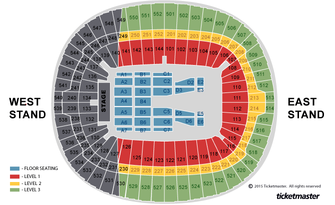 Eagles Seating Plan - Wembley Stadium