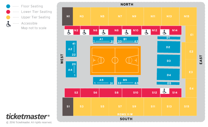 Harlem Globetrotters Seating Plan at OVO Arena Wembley