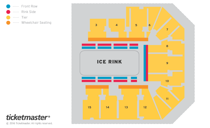 The Wonderful World of Disney On Ice Seating Plan at Resorts World Arena